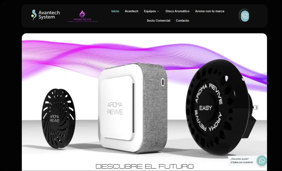 Tienda online Aroma Revive, e-commerce de marketing olfativo, por Lady Web