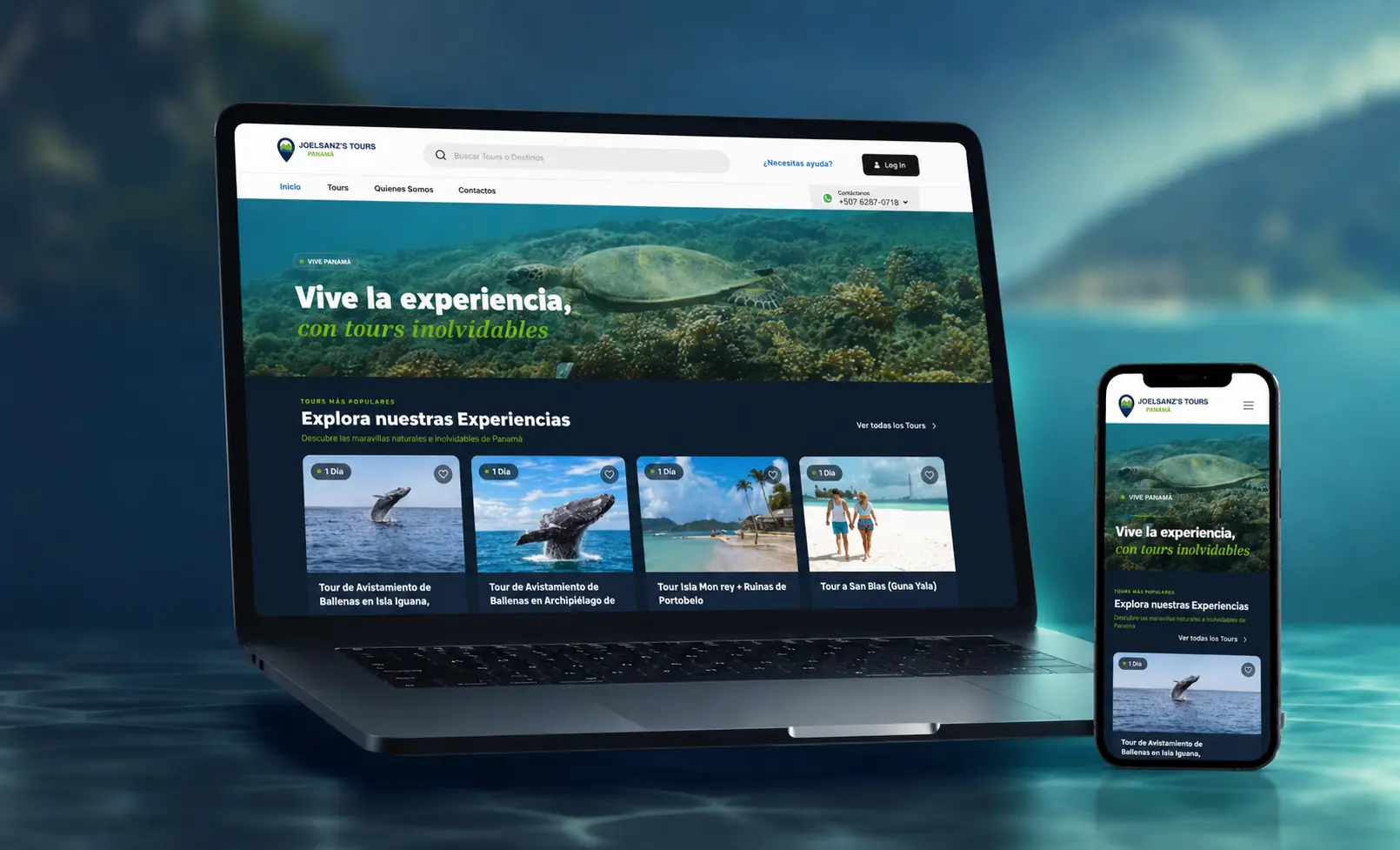 Sitio web de JS Tours Panamá desarrollado por Lady Web