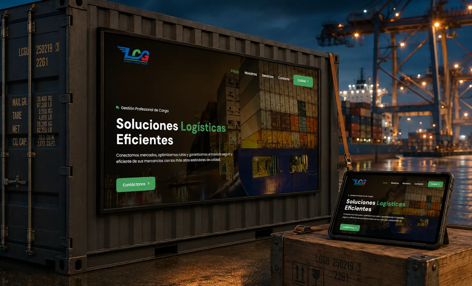 Sitio web de Logistic Cargo Group desarrollado por Lady Web